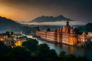 el ciudad de udaipur en India. generado por ai foto