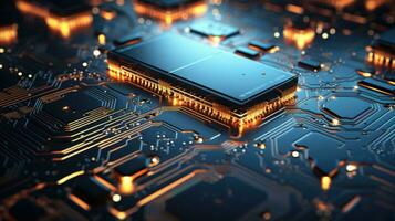 abstract tech background filled with a mesmerizing array of circuitry patterns, AI Generative photo