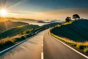 el la carretera a éxito. generado por ai foto