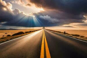 el la carretera a éxito es pavimentado con bueno intenciones generado por ai foto