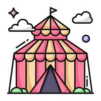 Modern design icon of circus tent vector