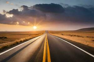 el la carretera a éxito es pavimentado con bueno intenciones generado por ai foto