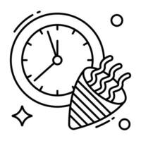 A unique design icon of party timer vector