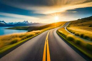 el la carretera a paraíso. generado por ai foto