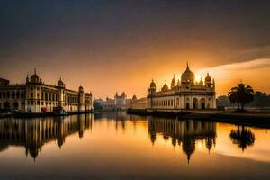 the golden temple in amritsar, india. AI-Generated photo