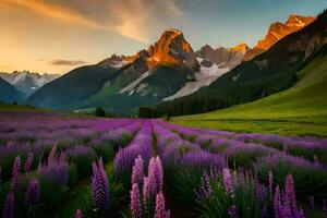 the flowers of the alps, person, person, person, person, person, person,. AI-Generated photo