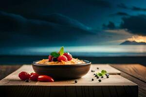 foto fondo de pantalla alimento, el cielo, el mar, el mar, el mar, el mar,. generado por ai