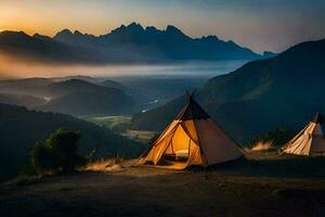 foto fondo de pantalla montañas, el cielo, el sol, el montañas, el montañas, el cielo,. generado por ai