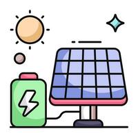 icono de diseño perfecto del panel solar vector