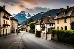 a street in the village of altenburg, switzerland. AI-Generated photo