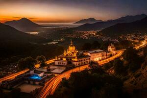 el ciudad de Guatemala a puesta de sol. generado por ai foto