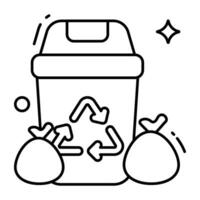 Vector design of recycle bin