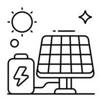 icono de diseño perfecto del panel solar vector