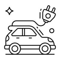 An icon design of electric car vector