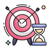 An icon design of target time vector