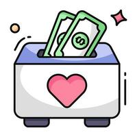 Modern design icon of donation vector