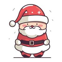 Cute Santa Claus character. Christmas and New Year vector illustration.