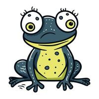 Frog. Vector illustration. Isolated on a white background.