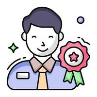 Creative design icon of vip person vector