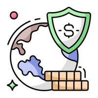 A perfect design icon of financial security vector