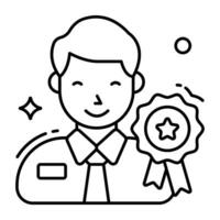 Creative design icon of vip person vector