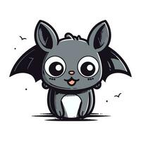 Cute cartoon bat. Vector illustration of a funny cartoon bat.