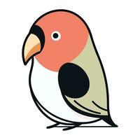 Bullfinch bird cartoon icon. Animal cute and creature theme. Isolated design. Vector illustration