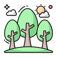 A perfect design icon of trees vector