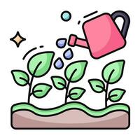 An icon design of watering can vector