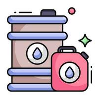 Editable design icon of fuel drum vector