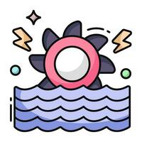 Modern design icon of water power vector