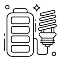 icono de diseño creativo de luz led vector