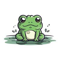 Frog. Vector illustration. Isolated on a white background.