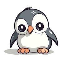 Penguin character cartoon style. Cute penguin vector illustration.