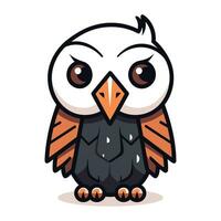 Cute Owl Cartoon Mascot Character Vector Icon Illustration Design