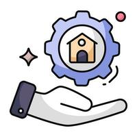 An icon design of home management vector