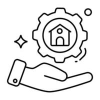 An icon design of home management vector