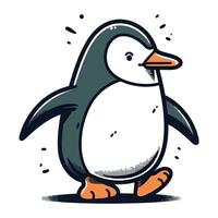 dibujos animados pingüino. vector ilustración de un dibujos animados pingüino.