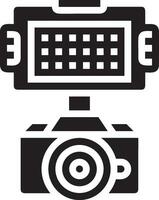 Camera photography icon symbol vector image. Illustration of multimedia photographic lens graphic design image