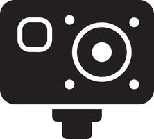 Camera photography icon symbol vector image. Illustration of multimedia photographic lens graphic design image