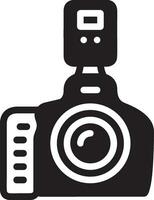 Camera photography icon symbol vector image. Illustration of multimedia photographic lens graphic design image