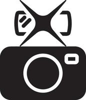 Camera photography icon symbol vector image. Illustration of multimedia photographic lens graphic design image