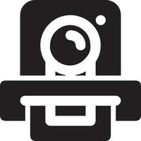 Camera photography icon symbol vector image. Illustration of multimedia photographic lens graphic design image