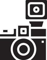 Camera photography icon symbol vector image. Illustration of multimedia photographic lens graphic design image