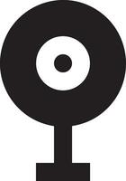 Camera photography icon symbol vector image. Illustration of multimedia photographic lens graphic design image