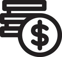 Money exchange payment icon symbol vector image. Illustration of the dollar currency coin graphic design image