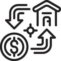 Money exchange payment icon symbol vector image. Illustration of the dollar currency coin graphic design image