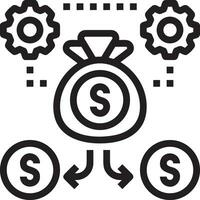 Money exchange payment icon symbol vector image. Illustration of the dollar currency coin graphic design image