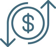 Money exchange payment icon symbol vector image. Illustration of the dollar currency coin graphic design image