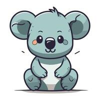 Cute cartoon koala. Vector illustration of a cute koala.